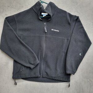 Columbia Men’s Black Fleece Pullover Size Large Full Zip Jacket Outdoor